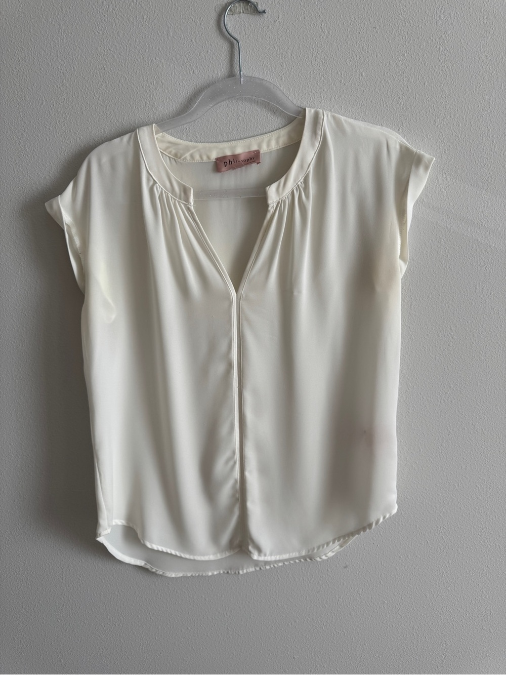Philosophy V-Neck Cap Sleeve Top